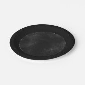 Mitternacht Onyx Romance | Black Satiny Grunge Dam Pappteller (Schrägansicht)