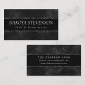 Mitternacht Onyx Romance | Black Satiny Grunge Dam Visitenkarte (Vorne/Hinten)
