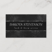 Mitternacht Onyx Romance | Black Satiny Grunge Dam Visitenkarte (Vorderseite)