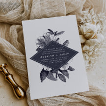 Mitternacht-Orchid-Hochzeitseinladung