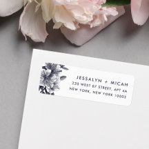 Mitternacht-Orchid-Rücksendeadresse