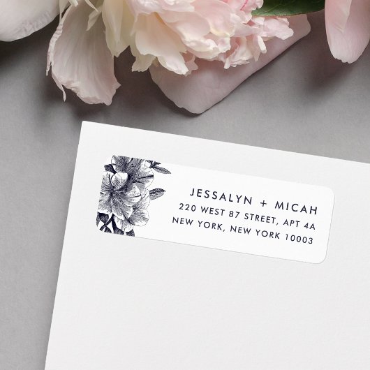 Mitternacht-Orchid-Rücksendeadresse