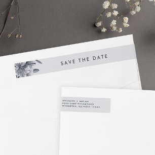 Mitternacht Orchid Save the Date Rücksendeadresse