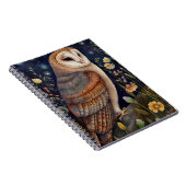 Mitternacht Owl Spiral Foto Notebook Notizblock (Rechte Seite)