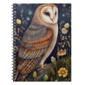 Mitternacht Owl Spiral Foto Notebook Notizblock (Vorderseite)