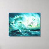 Mitternacht Ozean Unicorn Stretched Canvas Print Leinwanddruck (Vorderseite)