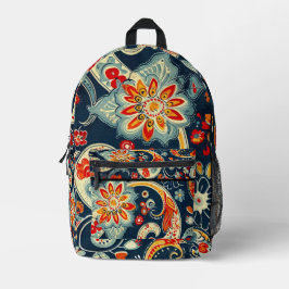 Mitternacht Paisley Bedruckter Rucksack