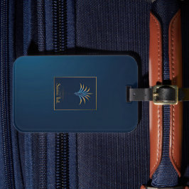 Mitternacht Palm Collection Navy Blue & Gold Gepäckanhänger