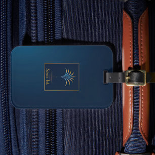 Mitternacht Palm Collection Navy Blue & Gold Gepäckanhänger