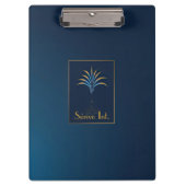 Mitternacht Palm Collection Navy Blue Klemmbrett (Vorderseite)