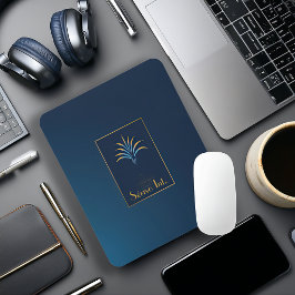 Mitternacht Palm Collection Navy Blue Mousepad