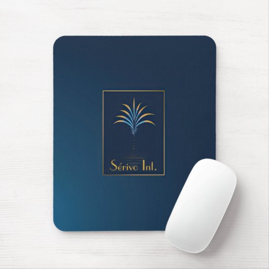 Mitternacht Palm Collection Navy Blue Mousepad (Mit Mouse)