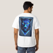 "Mitternacht Panther: Geometrischer Vector Design- T-Shirt (Schwarz voll)