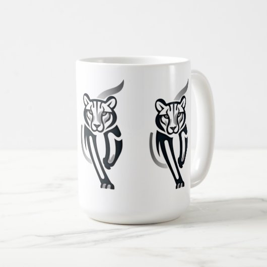 Mitternacht Panther - Silent Power T-Shirt Kaffeetasse (VorderseiteRechts)