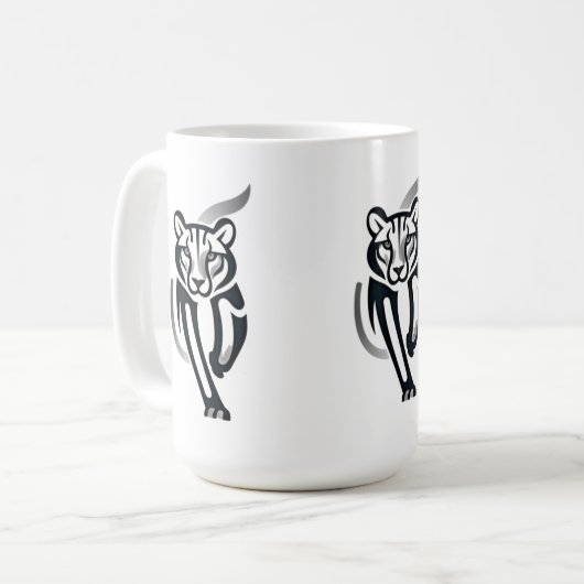 Mitternacht Panther - Silent Power T-Shirt Kaffeetasse (Vorderseite Links)