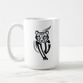 Mitternacht Panther - Silent Power T-Shirt Kaffeetasse (Links)