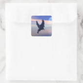 Mitternacht Pegasus Quadratischer Aufkleber (Tasche)