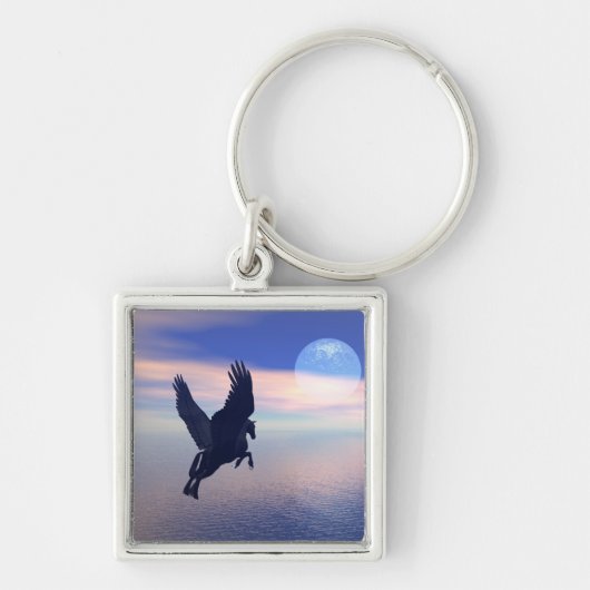 Mitternacht Pegasus Schlüsselanhänger (Vorne)