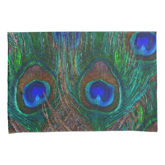 Mitternacht Pfauenfedern Etching Style Kissenbezug (Vorderseite-Rechts)