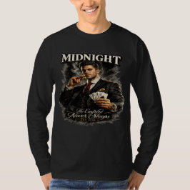 Mitternacht-Poker-König Mafia Style Langarmshirt T-Shirt
