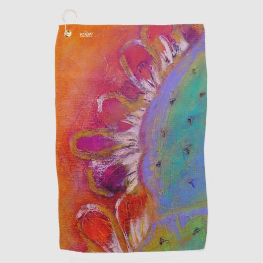 "Mitternacht Prickly Pear" Golfhandtuch (Vorderseite)