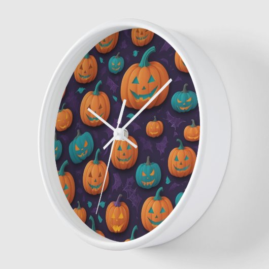 Mitternacht Pumpkin Wall Clock Uhr (Winkel)
