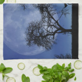 Mitternacht Radtour Geschirrtuch (Gefaltet)