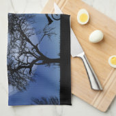 Mitternacht Radtour Geschirrtuch (Viertel Falte)