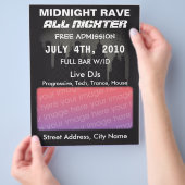Mitternacht Rave Flyer (Hand)