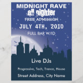 Mitternacht Rave Flyer (Vorne)