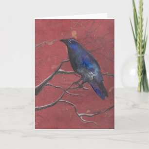 Mitternacht Raven Feiertagskarte