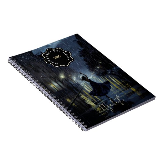 Mitternacht-Regen-Notebook Notizblock (Rechte Seite)