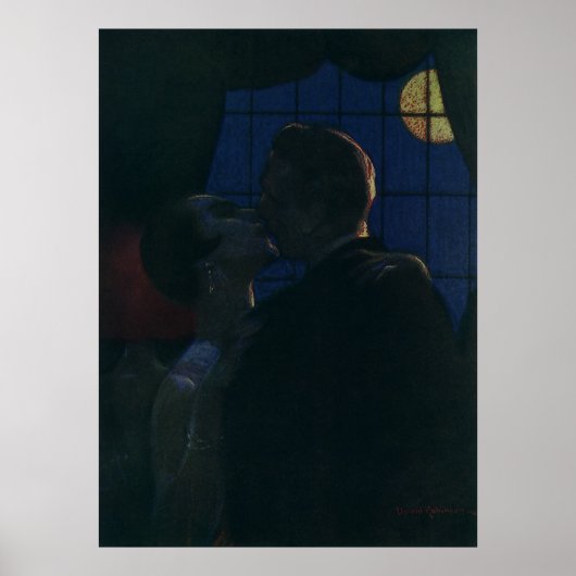 Mitternacht Rendezvous, Liebhaber des Vollmonds Poster (Vorne)