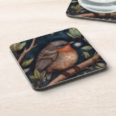 Mitternacht Robin Hard Plastic Untersetzer (Linke Seite)