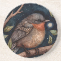 Mitternacht Robin Sandstone Untersetzer