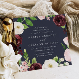 Mitternacht-Romance-Platz Hochzeitseinladung Einladung