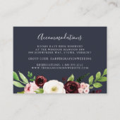 Mitternacht Romance Wedding Hotel Unterkunftskarte Begleitkarte (Vorderseite)