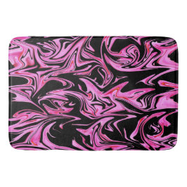 "Mitternacht Rose: Die rosa und schwarze Marmorfus Badematte