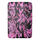 "Mitternacht Rose: Die rosa und schwarze Marmorfus Badematte (Vorderseite Vertikal)