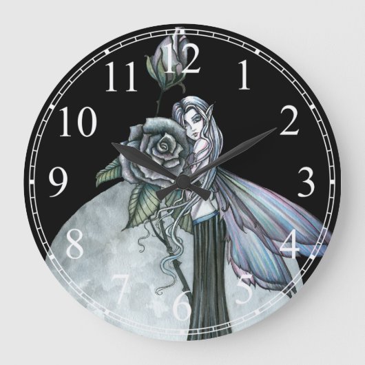 Mitternacht Rose Mauer Uhr (Vorderseite)