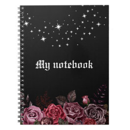Mitternacht-Rose-Notebook - Gothic Journal Notizblock