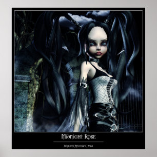 Mitternacht-Rose Poster
