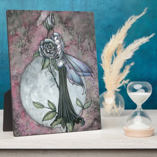 Mitternacht Rose Self Stehend Picture Plaque Fotoplatte (Seite)