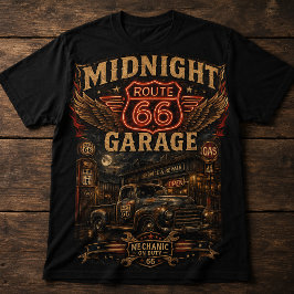 MITTERNACHT ROUTE 66 GARAGE – Vintage Americana Me T-Shirt