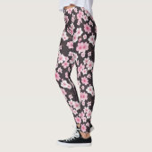 Mitternacht Sakura: Eine Cherry-Blossom-Symphonie Leggings (Links)