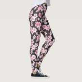 Mitternacht Sakura: Eine Cherry-Blossom-Symphonie Leggings (Rechts)