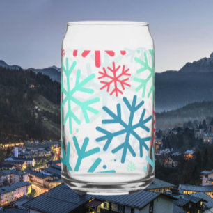 Mitternacht Schneefall Kann Glas