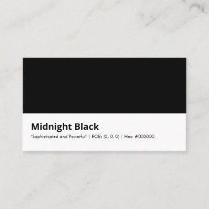 Mitternacht Schwarz "Ausgereift und mächtig" Visitenkarte