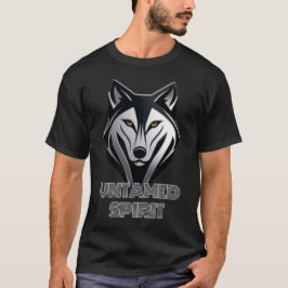 Mitternacht Schwarz und Metallische Silver Wolf Lo T-Shirt