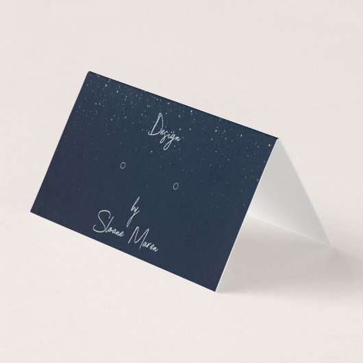 Mitternacht Shimmer Stud Fold Earring Display Card (Vorderseite)